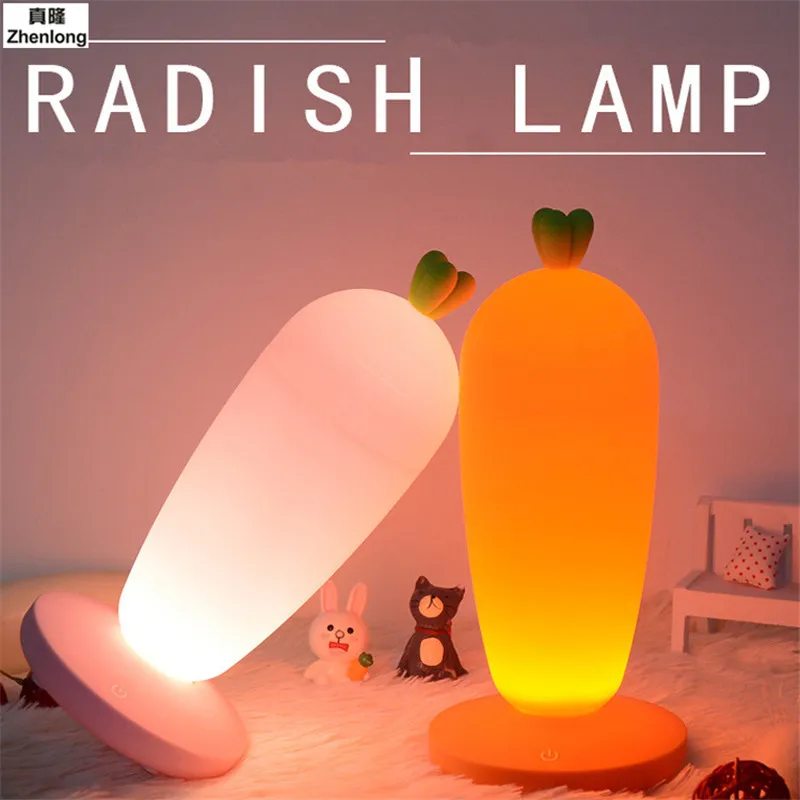 Creative USB Charging Radish Night Light Home Decoration Table Lamp LED Get Up At Night Lamp Child Bedside Ambient Light Bedroom
Creative USB Charging Radish Night Light Home Decoration Table Lamp LED Get Up At Night Lamp Child Bedside Ambient Light Bedroom