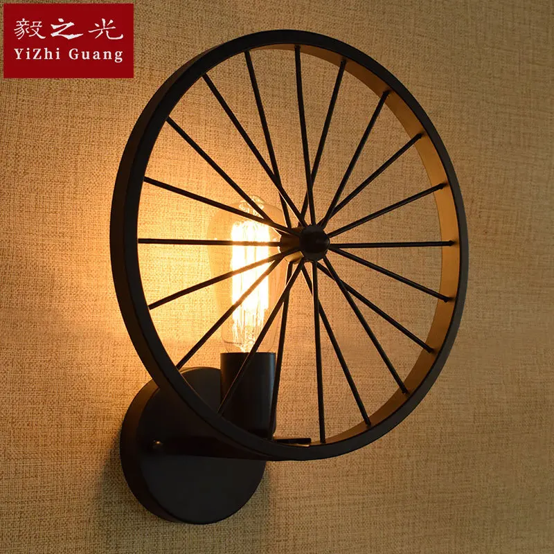 American retro industrial wind led wall lamp, wheel wall lamp, bedroom bedside lamp, restaurant corridor aisle lamp
American retro industrial wind led wall lamp, wheel wall lamp, bedroom bedside lamp, restaurant corridor aisle lamp