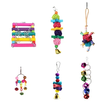 Bird Parrot Toys Hanging Bell Pet Bird Cage Hammock Swing Toy Wooden Perch Chewing Toy For Large Parrots Conures Love Birds Sm
Bird Parrot Toys Hanging Bell Pet Bird Cage Hammock Swing Toy Wooden Perch Chewing Toy For Large Parrots Conures Love Birds Sm