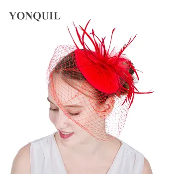Elegant bridal mesh charming headdress hair clip bride mariage net hair fascinators accecssories with fancy feathers headwear
Elegant bridal mesh charming headdress hair clip bride mariage net hair fascinators accecssories with fancy feathers headwear