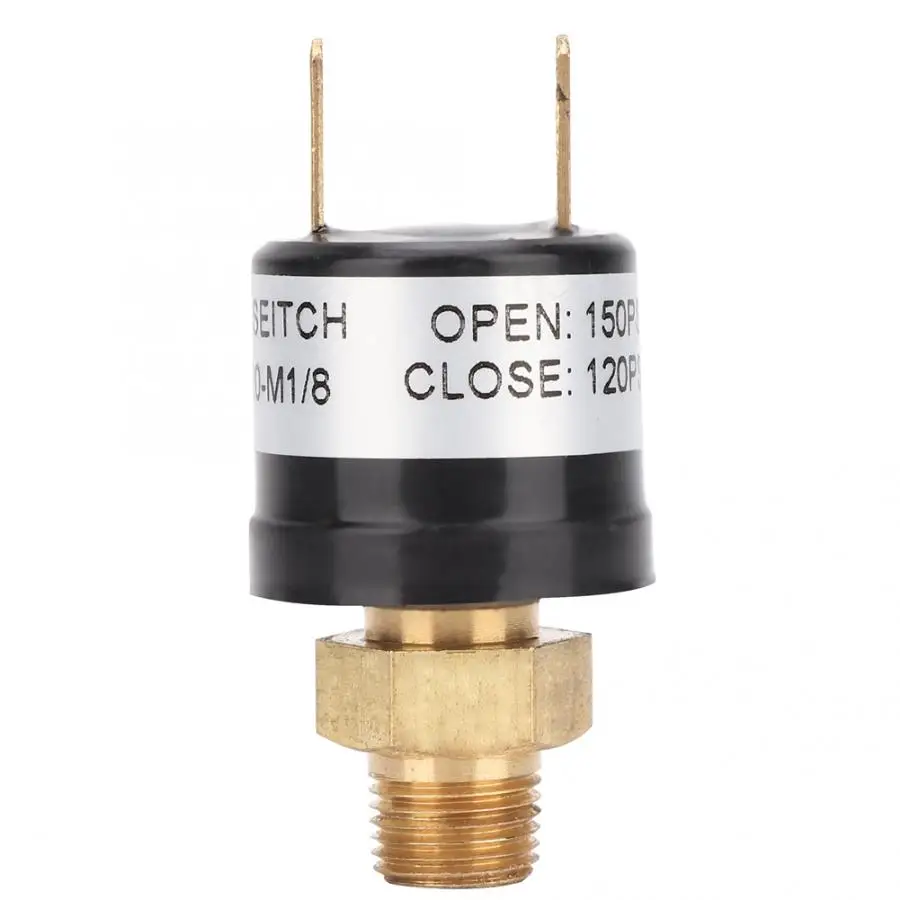 Air Compressor Pressure Control Switch Male 1/8 NPT Air Compressor Pressure Switch 120-150psi Metal Control Switch MAPS120150T18
Air Compressor Pressure Control Switch Male 1/8 NPT Air Compressor Pressure Switch 120-150psi Metal Control Switch MAPS120150T18