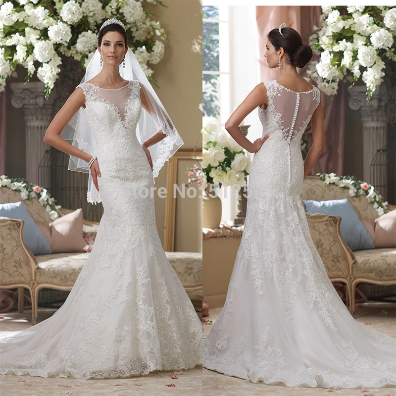 Fashion Sweetheart Trumpet Mermaid Sheer Wedding Dresses Applique Beads Lace Sweep Train Bridal Gowns yk1A302
Fashion Sweetheart Trumpet Mermaid Sheer Wedding Dresses Applique Beads Lace Sweep Train Bridal Gowns yk1A302