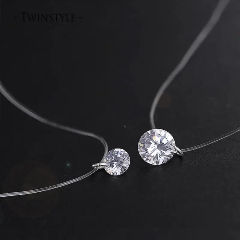 Dazzling Zircon Necklace And Invisible Transparent Fishing Line Simple Pendant Personality Necklace
Dazzling Zircon Necklace And Invisible Transparent Fishing Line Simple Pendant Personality Necklace