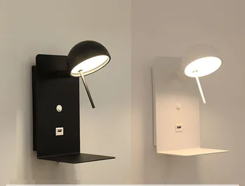 Nordic bedside bedroom living room wall light simple modern reading goods with USB charging port hotel aisle light 
Nordic bedside bedroom living room wall light simple modern reading goods with USB charging port hotel aisle light