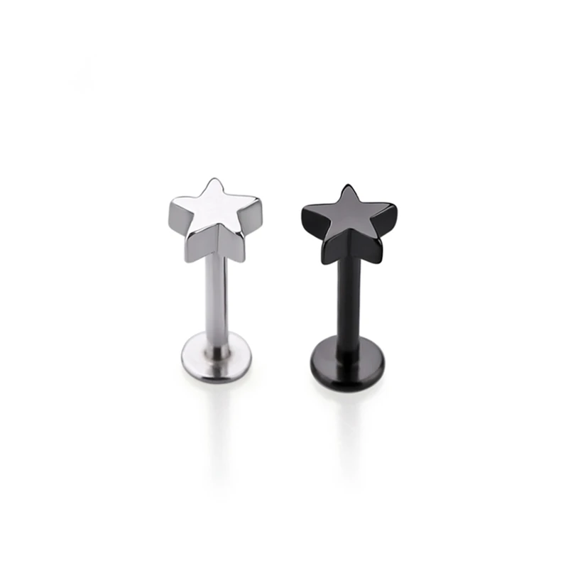 1-2 Piece Star Lip Rings Ear Cartilage Earrings Punk Labret Lip Piercing Pin for Men Women Stainless Body Piercing Jewelry
1-2 Piece Star Lip Rings Ear Cartilage Earrings Punk Labret Lip Piercing Pin for Men Women Stainless Body Piercing Jewelry