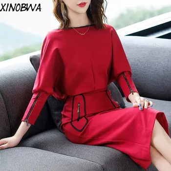 New 2020Hot Europe New Woman Spring High Fashion Slash Neck Long Sleeve OL Formal Dress Female Elegant Zipper Split Office Dress
New 2020Hot Europe New Woman Spring High Fashion Slash Neck Long Sleeve OL Formal Dress Female Elegant Zipper Split Office Dress