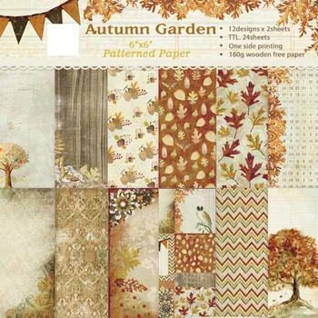24Sheets Scrapbooking Paper Papel origami Wrapping Craft Autumn Garden Scrapbook Art Background Card Making Patterned Pad decor
24Sheets Scrapbooking Paper Papel origami Wrapping Craft Autumn Garden Scrapbook Art Background Card Making Patterned Pad decor