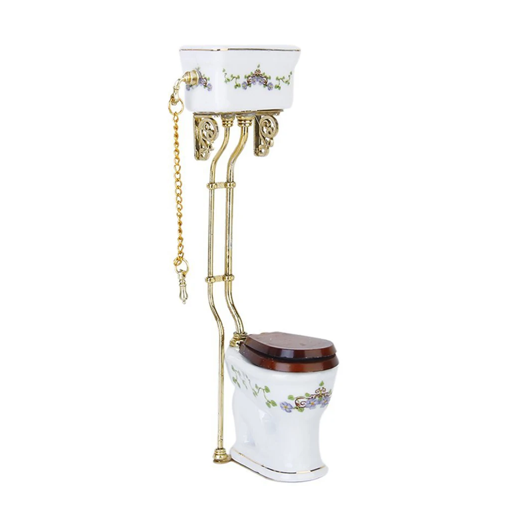 Vintage Victorian style bathroom porcelain toilet doll house miniature white + gold
Vintage Victorian style bathroom porcelain toilet doll house miniature white + gold