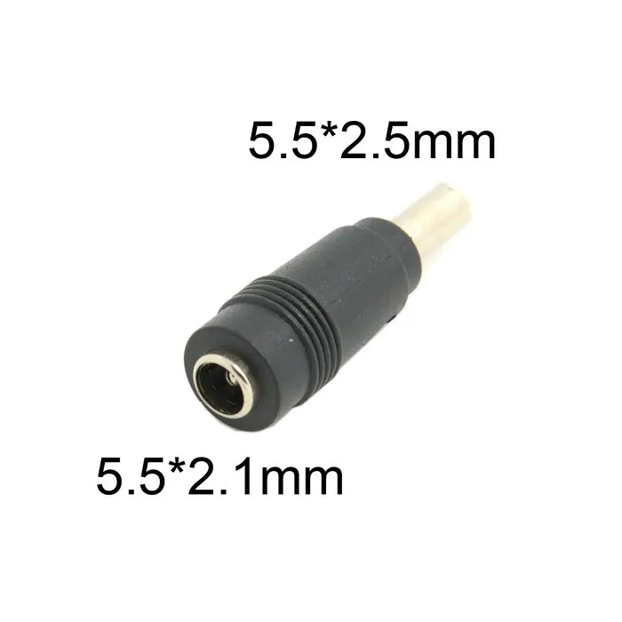 5.5 2.5 mm DC Power 5.5 x 2.5mm Male Plug to 5.5 2.1 mm DC 5.5 x 2.1mm Female Jack Adapter Connector
5.5 2.5 mm DC Power 5.5 x 2.5mm Male Plug to 5.5 2.1 mm DC 5.5 x 2.1mm Female Jack Adapter Connector