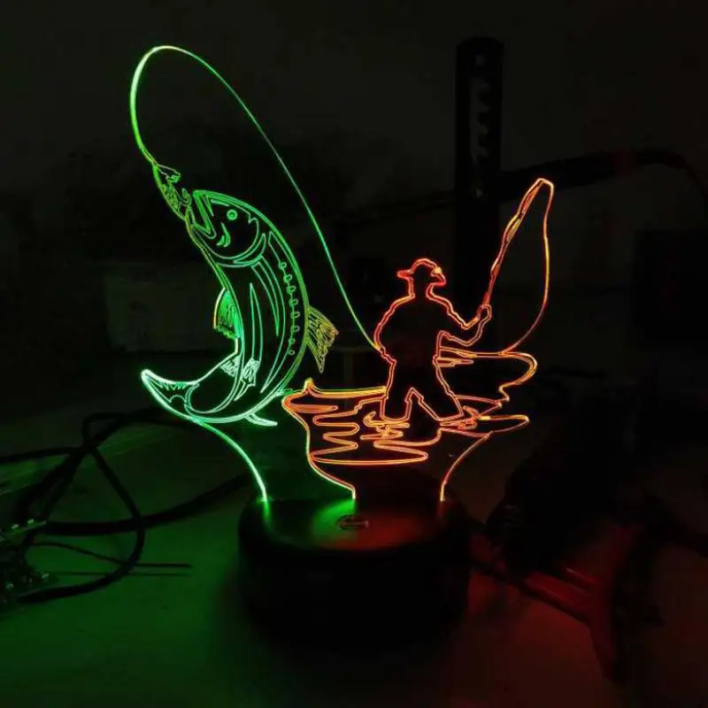 Fishing 3d Visual Night Light Creative Seven Color Touch Charging Led Stereo 3d Light Fixtures Christmas decorations gift
Fishing 3d Visual Night Light Creative Seven Color Touch Charging Led Stereo 3d Light Fixtures Christmas decorations gift