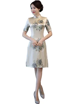 Shanghai Story Chinese Dress Women's Chinese traditional dress Short Sleeve cheongsam dress Knee Length Qipao Dresses
Shanghai Story Chinese Dress Women's Chinese traditional dress Short Sleeve cheongsam dress Knee Length Qipao Dresses