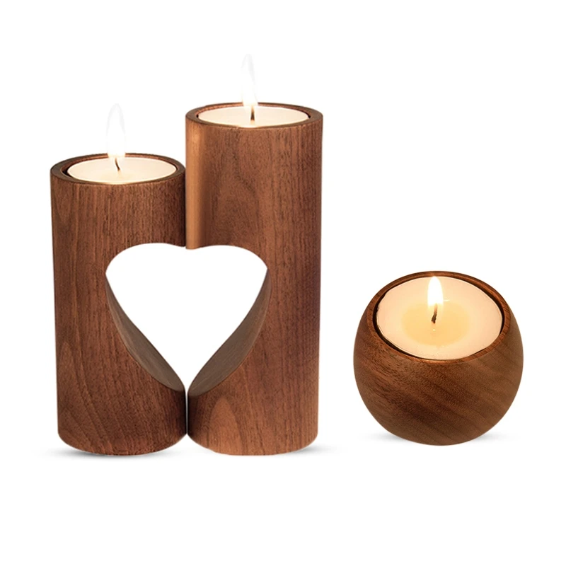 Creative Wooden Candlestick Beautiful Wedding Candlestick Heart-shaped Candle Holder European Home Dinning Table Crafts
Creative Wooden Candlestick Beautiful Wedding Candlestick Heart-shaped Candle Holder European Home Dinning Table Crafts