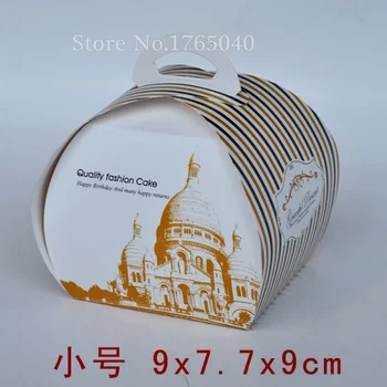 9 x 7.7 x 9cm Fast free shipping Portable Handle Macaron Bakery Cake Boxes food packaging box, smaill size.100piece/lot
9 x 7.7 x 9cm Fast free shipping Portable Handle Macaron Bakery Cake Boxes food packaging box, smaill size.100piece/lot