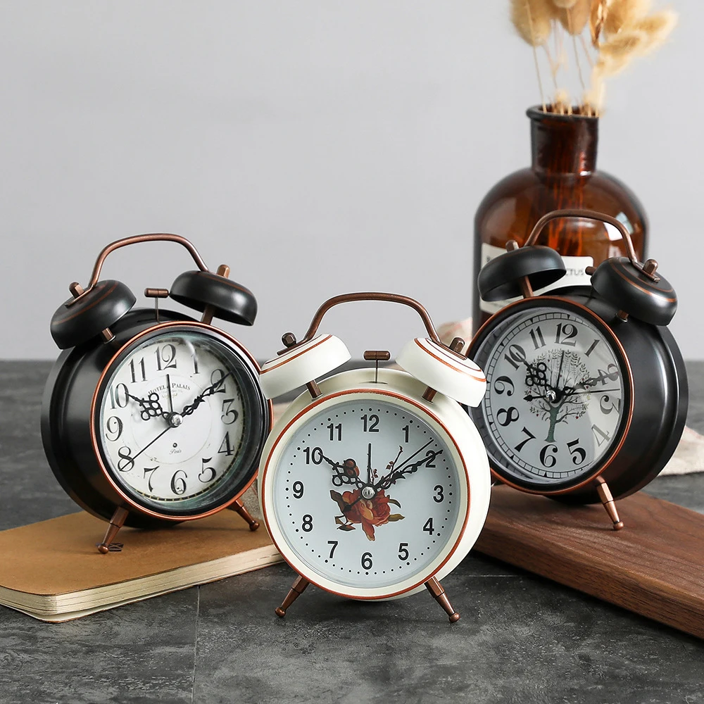 3 inch 1pc retro fashion home decoration alarm clock flower clock digital clock mute double bell Wood grain clock
3 inch 1pc retro fashion home decoration alarm clock flower clock digital clock mute double bell Wood grain clock