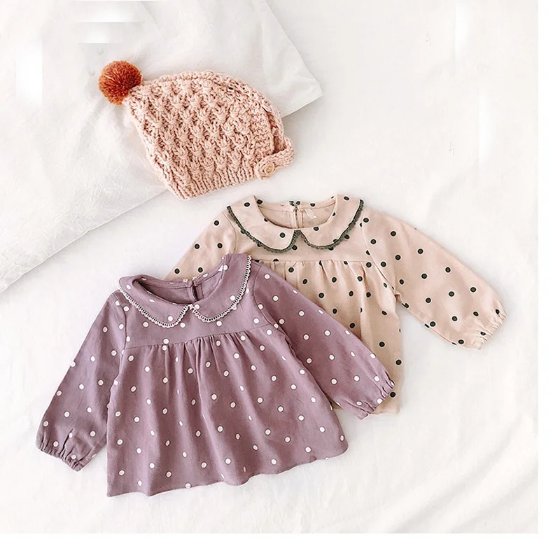 Autumn Girls T-shirts Infants Toddler Baby Clothes Kids Children Princess Doll Collar Long Sleeve Polka Tops Doll T-shirt S8973
Autumn Girls T-shirts Infants Toddler Baby Clothes Kids Children Princess Doll Collar Long Sleeve Polka Tops Doll T-shirt S8973