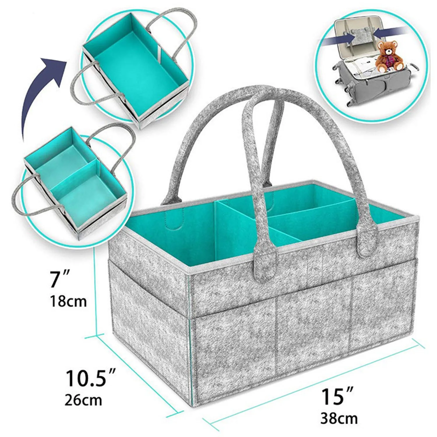 Portable Durable Foldable Large Capacity Felt Baby Diaper Bag Infant Nappy Candy Clothes Toy Storage Organizer Handbag Mommy Bag
Portable Durable Foldable Large Capacity Felt Baby Diaper Bag Infant Nappy Candy Clothes Toy Storage Organizer Handbag Mommy Bag