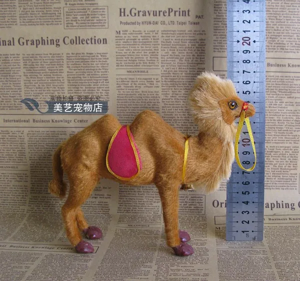 Simulation camel polyethylene&furs camel model funny gift about 19cmx5cmx16cm