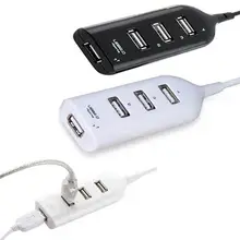 Meilleur prix haute vitesse Mini USB 2.0 Hub 4 ports séparateur Hub adaptateur USB câble pour disques durs ordinateur portable(China)