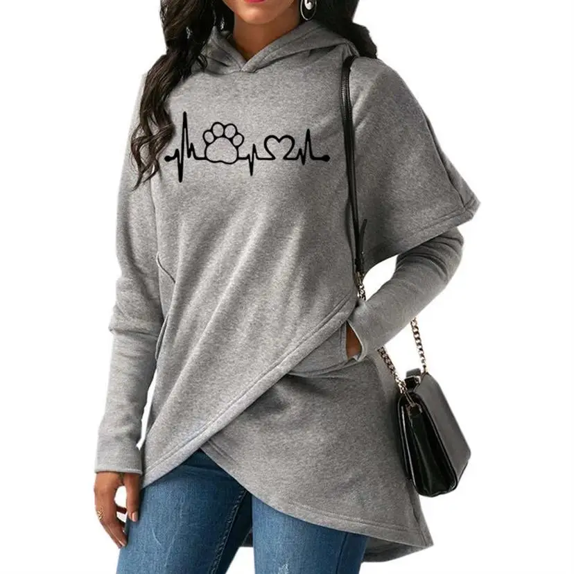 Dog Paw Love Letters Print Split Hoodies For Women Tops Hoodies Women Kawaii Sweatshirt Femmes Cotton Casual Girls Sweatshirts
Dog Paw Love Letters Print Split Hoodies For Women Tops Hoodies Women Kawaii Sweatshirt Femmes Cotton Casual Girls Sweatshirts
