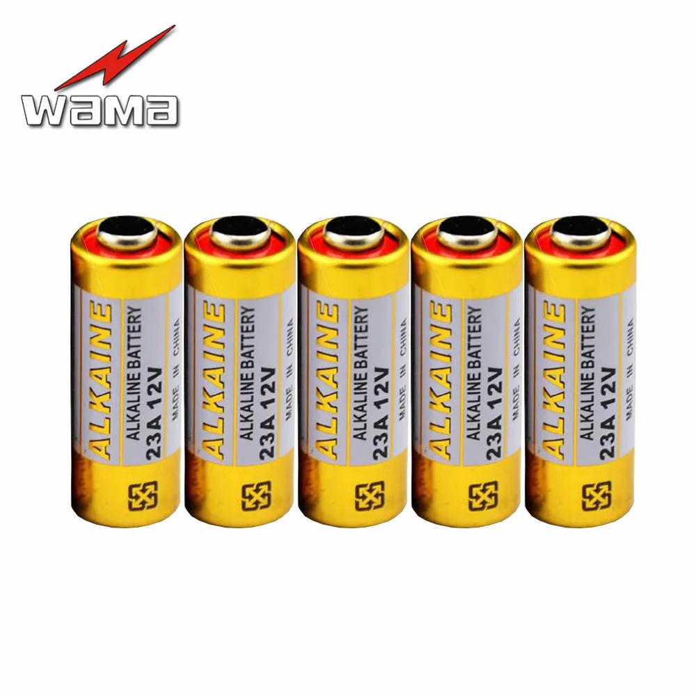 5pcs/lot WAMA Alkaline 12V 23A Primary Dry 21/23 23GA A23 A-23 RV08 55mAh Electronic
5pcs/lot WAMA Alkaline 12V 23A Primary Dry 21/23 23GA A23 A-23 RV08 55mAh Electronic