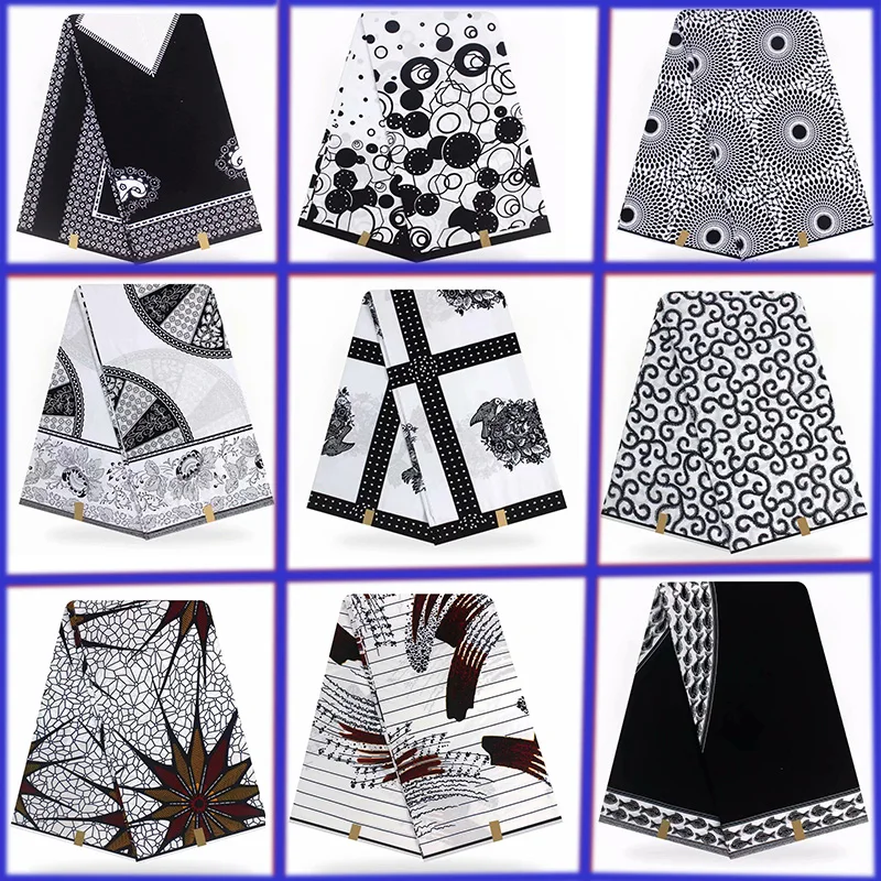lasted black & white african fabric real 2019 new ankara african wax print 6 yards/lot for women wedding dress
lasted black & white african fabric real 2019 new ankara african wax print 6 yards/lot for women wedding dress
