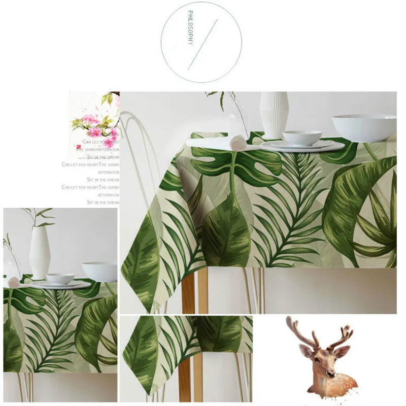 Durable Rectangular Pastoral Style Tropical Plants Printed Tablecloth Home Protection and Decoration Elegant Table Cover
Durable Rectangular Pastoral Style Tropical Plants Printed Tablecloth Home Protection and Decoration Elegant Table Cover