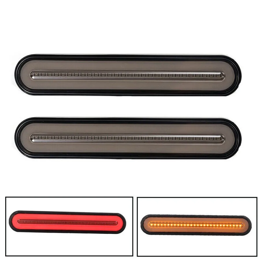 Fuleem 2PCS Red Amber LED Flowing Light Halo Neon 3IN1 LED Turn Signal Brake Tail Lamp 100LED 12v 24v Wateproof For Car Truck
Fuleem 2PCS Red Amber LED Flowing Light Halo Neon 3IN1 LED Turn Signal Brake Tail Lamp 100LED 12v 24v Wateproof For Car Truck