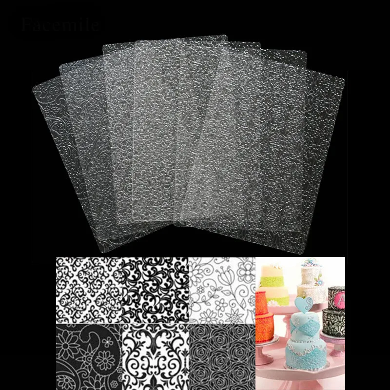 Plastic 6 pieces Patterns Biscuit Cake Stencil Fondant Mold Texture Mat Cake Decoration Embossing Pad baking tools
Plastic 6 pieces Patterns Biscuit Cake Stencil Fondant Mold Texture Mat Cake Decoration Embossing Pad baking tools
