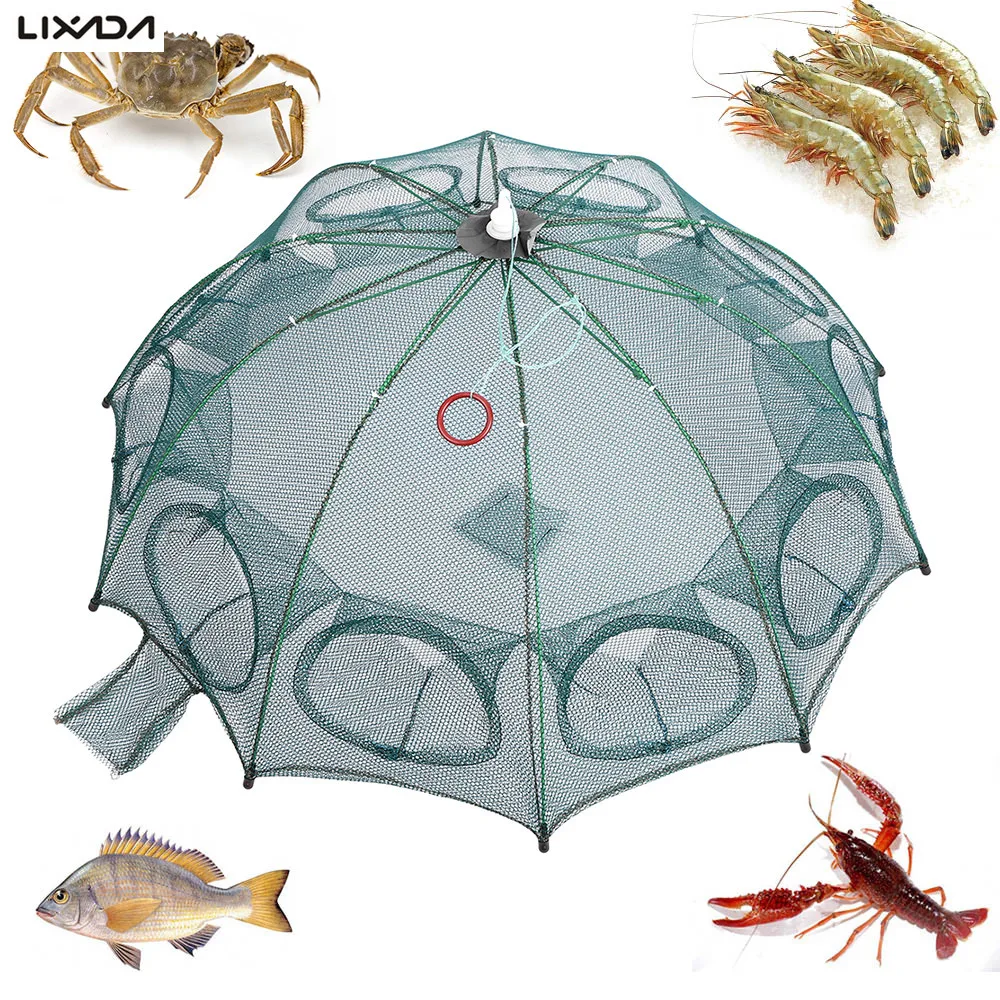 Lixada 4/6/8/10 Hole Automatic Fishing Net Fishing Trap Portable Folding crayfish catcher Mesh Trap Cage with Ring for Pesca
Lixada 4/6/8/10 Hole Automatic Fishing Net Fishing Trap Portable Folding crayfish catcher Mesh Trap Cage with Ring for Pesca
