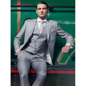 Linyixun Grey mens wedding suits 2017 new costume homme pointed lapel men groom suit one button terno masculino
Linyixun Grey mens wedding suits 2017 new costume homme pointed lapel men groom suit one button terno masculino