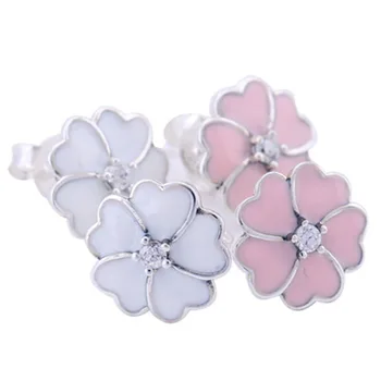 High Quality Famous Brand White&Pink Enamel Cherry Blossom Design 100% Guarantee S925 Sterling Silver Flower Earring Stud
High Quality Famous Brand White&Pink Enamel Cherry Blossom Design 100% Guarantee S925 Sterling Silver Flower Earring Stud
