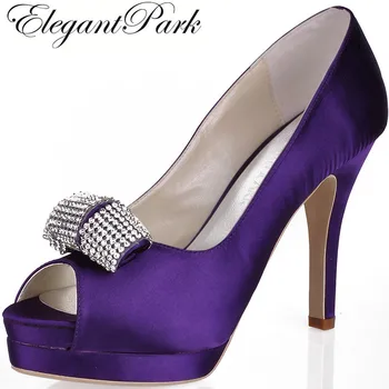 Women Purple High Heel Peep Toe Rhinestone Platform Pumps Satin Bridesmaid Lady Evening Party Dress Wedding Bridal Shoes EP11061
Women Purple High Heel Peep Toe Rhinestone Platform Pumps Satin Bridesmaid Lady Evening Party Dress Wedding Bridal Shoes EP11061