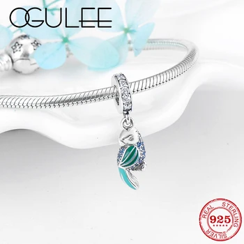 Charms Parrot Real 925 Sterling Silver Blue Green CZ Enamel Pendants Fit Original European Bracelet Necklace Fine Jewelry Making
Charms Parrot Real 925 Sterling Silver Blue Green CZ Enamel Pendants Fit Original European Bracelet Necklace Fine Jewelry Making