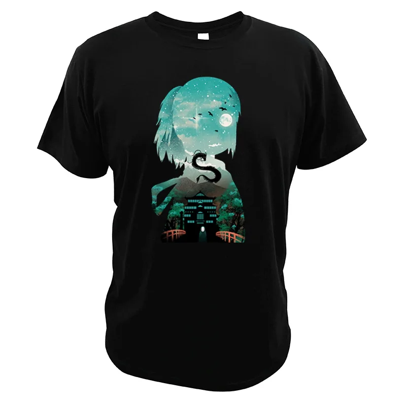 Spirited Away T shirt Ogino Chihiro And Dragon Cartoon Cotton Tee Summer Miyazaki Hayao Tshirt EU Size
Spirited Away T shirt Ogino Chihiro And Dragon Cartoon Cotton Tee Summer Miyazaki Hayao Tshirt EU Size