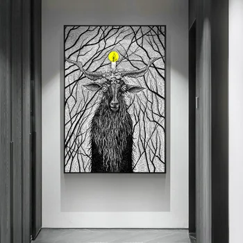 Nordic Deer Antelope Animal Black And White Canvas Painting Wall Art Pictures For living Room Home Decoration Abstract Cuadros
Nordic Deer Antelope Animal Black And White Canvas Painting Wall Art Pictures For living Room Home Decoration Abstract Cuadros