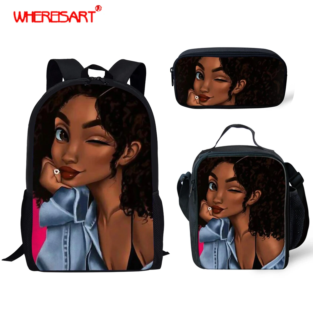 WHEREISART 3 Pcs/Set Girl School Backpacks Orthopedic School Bags Black Queen Girl Printed Schoolbag Teenagers Bookbag Rucksack
WHEREISART 3 Pcs/Set Girl School Backpacks Orthopedic School Bags Black Queen Girl Printed Schoolbag Teenagers Bookbag Rucksack
