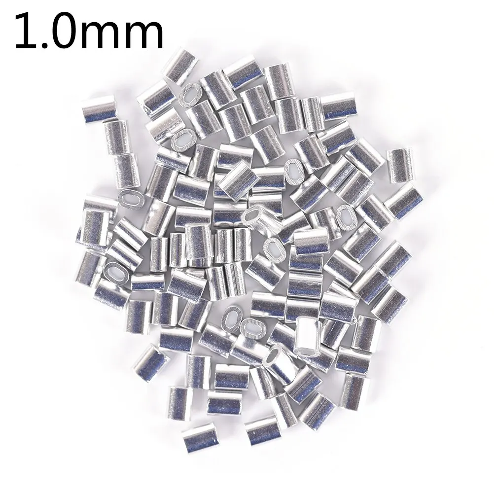 Фото 100pcs/Pack Premium Single Aluminum sleeves for monofilament Rigging Trace Leader Crimps 1.0mm 1.2mm 1.5mm | Спорт и развлечения