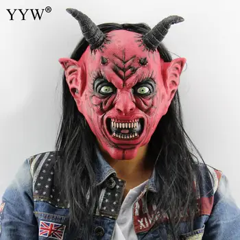 Scary Mask Halloween Deom Mask With Wig Costume Red Face Masks For Parties Mascaras Halloween Man Cospaly Terror Masque Props
Scary Mask Halloween Deom Mask With Wig Costume Red Face Masks For Parties Mascaras Halloween Man Cospaly Terror Masque Props