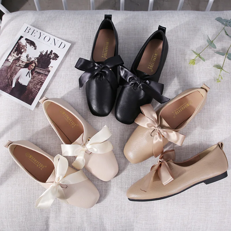 Riband Laces bow soft oxfords woman square toe moccasins four season single footwear femme korean cozy girl ballerinas flat shoe
Riband Laces bow soft oxfords woman square toe moccasins four season single footwear femme korean cozy girl ballerinas flat shoe
