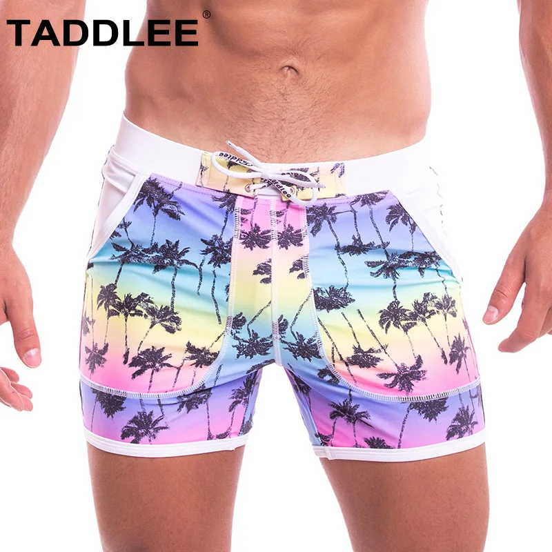 

Taddlee Brand Swimwear Men's Swimsuits Swim Briefs Bikini Square Cut Long Leg Boardshorts Surf Pockets Trunks Boxer Male Bathing