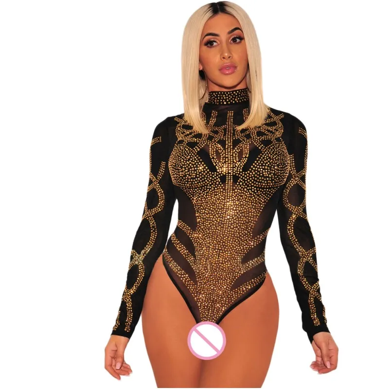 YSMARKET Sexy Bodysuits Womens Exotic Apparel Black Gold Rhinestone Bodysuit Costume Faux Bustier Mesh Long Sleeves V322100
YSMARKET Sexy Bodysuits Womens Exotic Apparel Black Gold Rhinestone Bodysuit Costume Faux Bustier Mesh Long Sleeves V322100