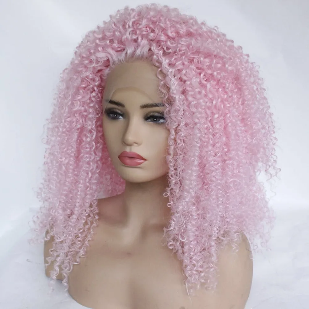 Marquesha Kinky Curly Pink Synthetic Lace Front Wig Heat Resistant Fiber Replacement Tight Curly Lace Front Wigs For Women
Marquesha Kinky Curly Pink Synthetic Lace Front Wig Heat Resistant Fiber Replacement Tight Curly Lace Front Wigs For Women