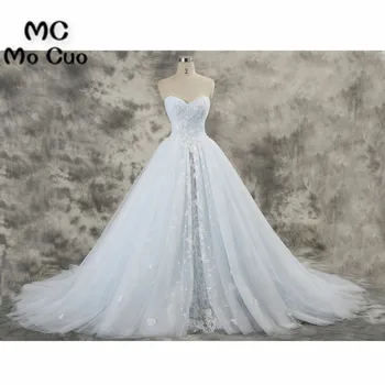 Elegant 2018 Strapless Wedding Dresses Bridal Gowns Lace Up Back Appliques Lace Tulle vestido de noiva Wedding Dress 100% Real
Elegant 2018 Strapless Wedding Dresses Bridal Gowns Lace Up Back Appliques Lace Tulle vestido de noiva Wedding Dress 100% Real