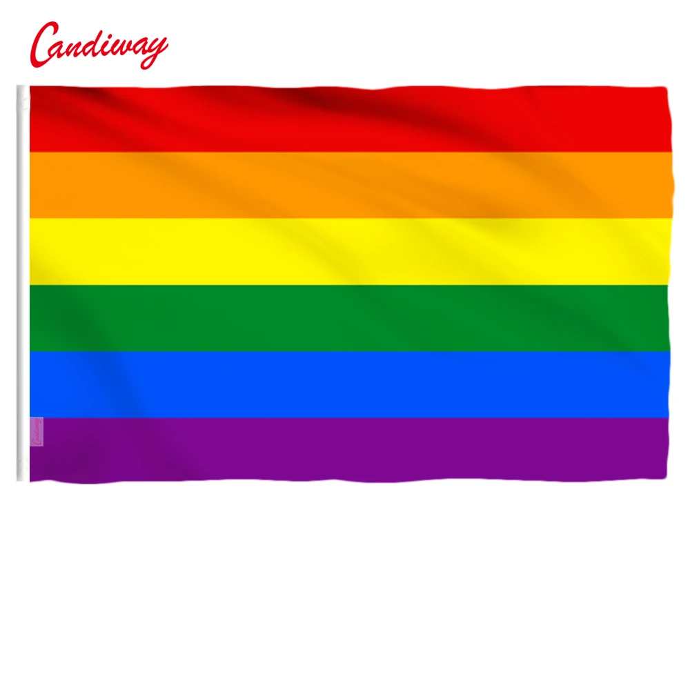 Homosexuality Outdoor Indoor rainbow flag Gay flag polyester No Flagpole Peace flags NN014
Homosexuality Outdoor Indoor rainbow flag Gay flag polyester No Flagpole Peace flags NN014