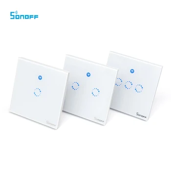 Sonoff T1 UK 1 /2 / 3 Gang WiFi Smart RF/ APP/ Touch Control Wall Light Timer Switch 86 Type Panel Home Automation
Sonoff T1 UK 1 /2 / 3 Gang WiFi Smart RF/ APP/ Touch Control Wall Light Timer Switch 86 Type Panel Home Automation