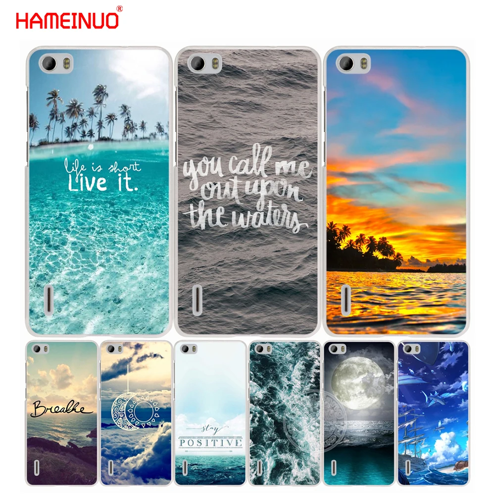 HAMEINUO Beautiful Ocean Scenery cell phone Cover Case for huawei honor 3C 4A 4X 4C 5X 6 7 8 Y3 Y5 Y6 2 II Y560 Y7 2017 | Мобильные