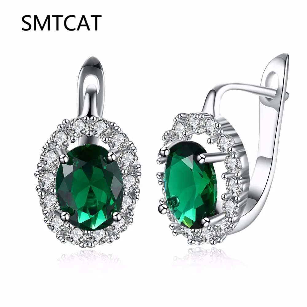 SMTCAT Luxury Oval Green CZ Zircon Small Round Circle Huggie Hoop Earring Silver Color Jewelry For Women Children Girl Baby Kids
SMTCAT Luxury Oval Green CZ Zircon Small Round Circle Huggie Hoop Earring Silver Color Jewelry For Women Children Girl Baby Kids