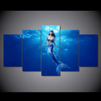5 Pcs HD Printed Blue Sea Mermaid Wall Picture Painting On Canvas For Living Room Poster Print Laminas De Cuadros De Pared
5 Pcs HD Printed Blue Sea Mermaid Wall Picture Painting On Canvas For Living Room Poster Print Laminas De Cuadros De Pared