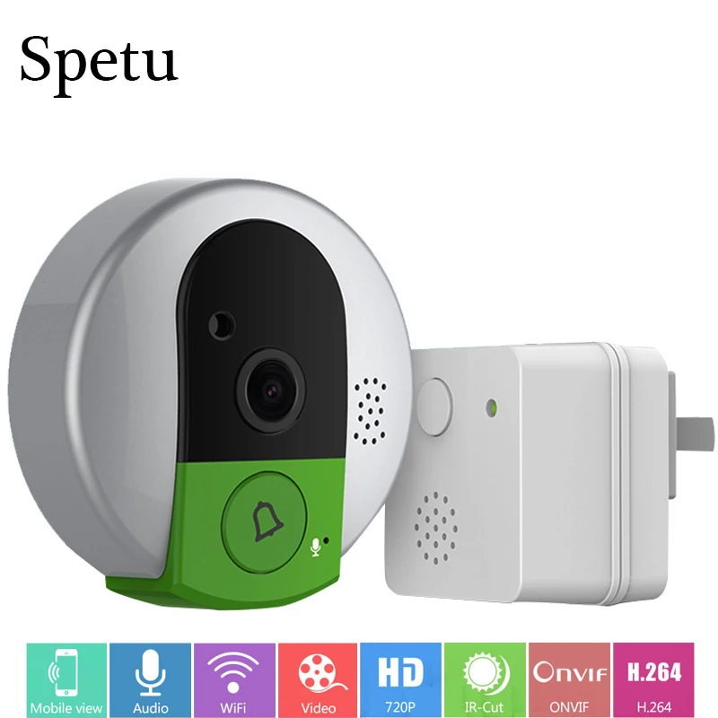 Spetu C95 Video Doorbell HD 720P Wireless WiFi Security IP Door Camera Night Vision Two Way Audio Wide Angle Video Doorcam Cam
Spetu C95 Video Doorbell HD 720P Wireless WiFi Security IP Door Camera Night Vision Two Way Audio Wide Angle Video Doorcam Cam