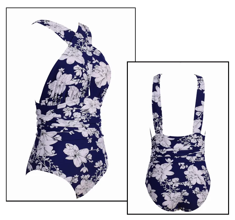 Female Swimsuit 2018 Swimwear One Piece Print Badpak Plus Size Swimwear Beach Wear Push Up Slim One Piece Swimsuit For Women XXL 8